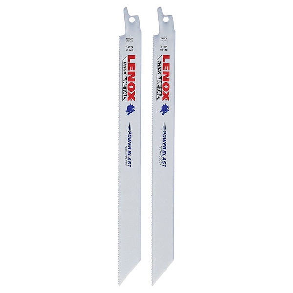 Lenox Lenox Metalwolf 9 in. Bi-Metal Wave Edge Reciprocating Saw Blade 14 TPI 2 pk 205119514R - main